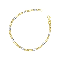 Bracciale in oro giallo e bianco 18k
