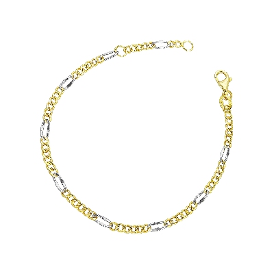 Bracciale in oro giallo e bianco 18k