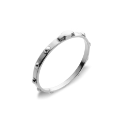 White gold 18k rosary ring 