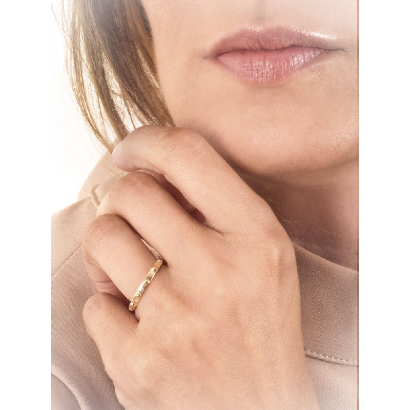 Yellow gold 18k rosary ring 