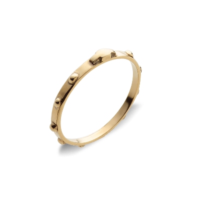 Yellow gold 18k rosary ring 