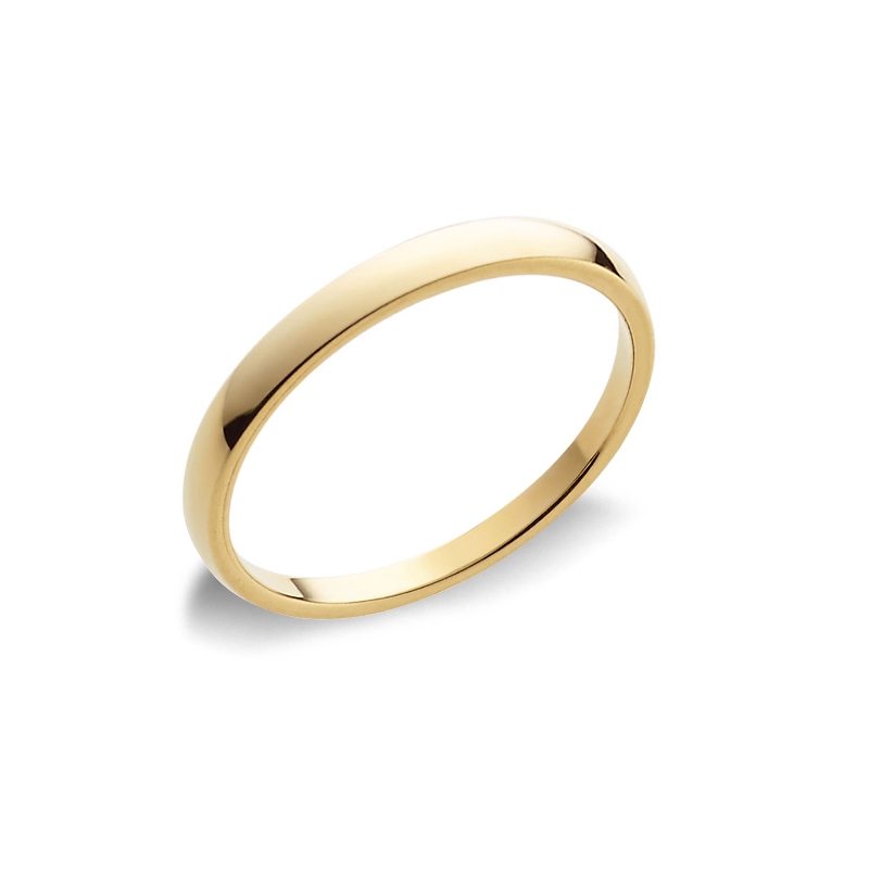 Wedding band in 18k yellow gold