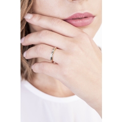 Unoaerre Cassiopea wedding ring with diamond in white and yellow gold 18k 2