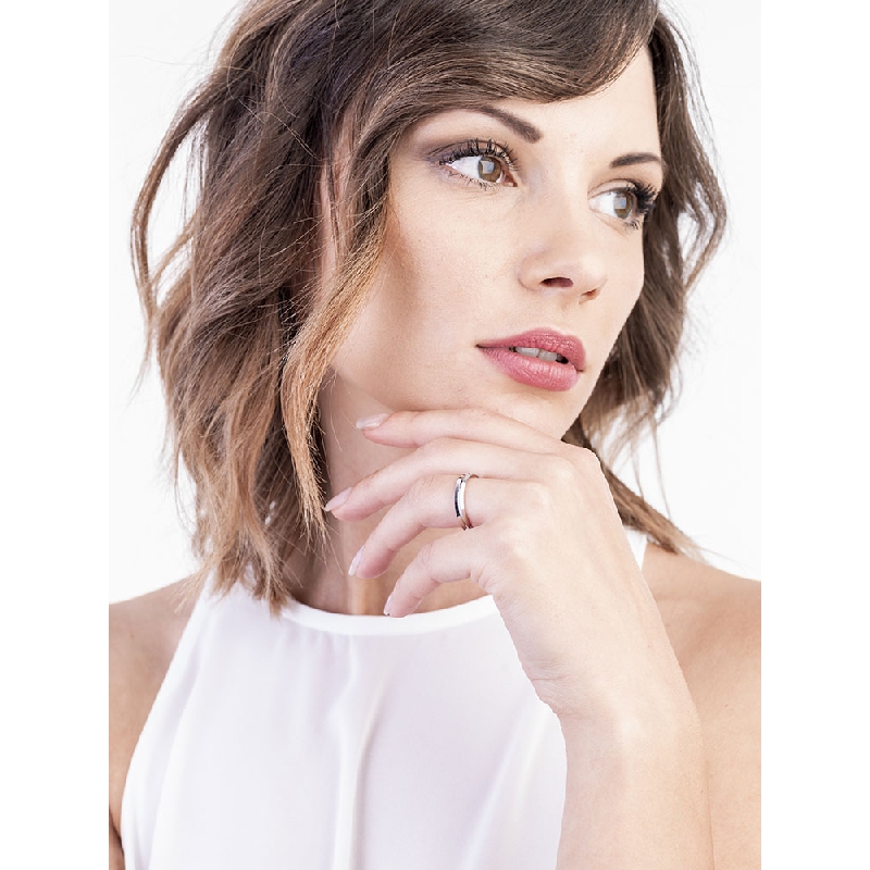 Unoaerre wedding ring in white gold 18k Corona 