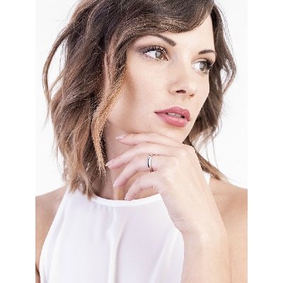 Unoaerre wedding ring in white gold 18k Corona 