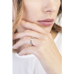 Unoaerre wedding ring in white gold 18k Corona  2