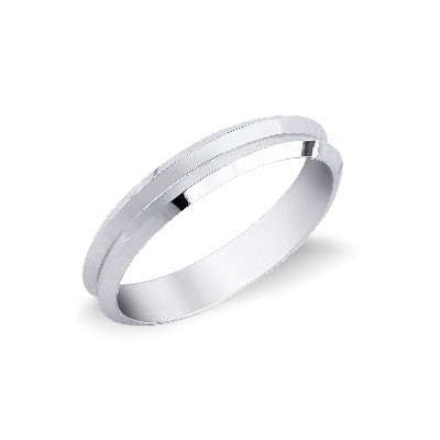 Unoaerre wedding ring in white gold 18k Corona 