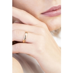 18k yellow gold wedding ring Unoaerre Orion 2