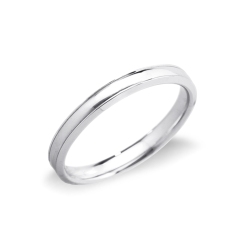 Unoaerre Orion wedding band in white gold 18k 