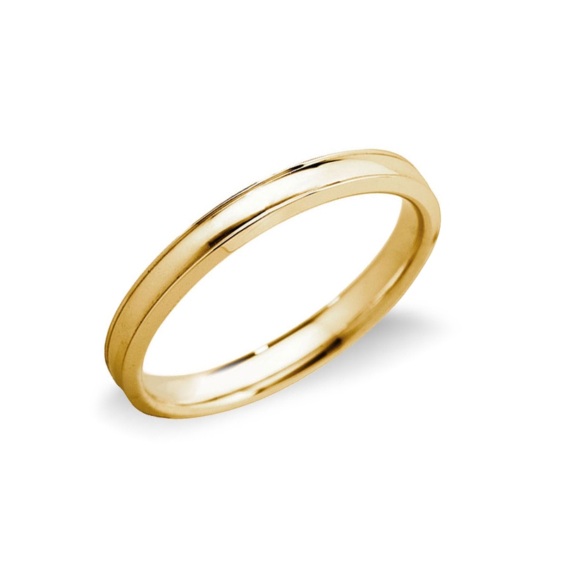 18k yellow gold wedding band Unoaerre Orion 