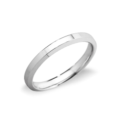 White gold 18k Unoaerre wedding ring Hydra