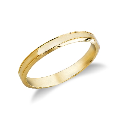 Yellow gold 18k Unoaerre wedding band Hydra 