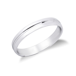 White gold 18k Unoaerre wedding band Lyra