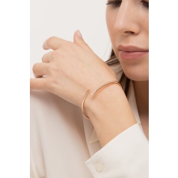 18k rose gold semirigid bracelet with diamonds 2