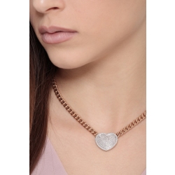 18k rose and white gold cuban chain and pendant with diamonds 2