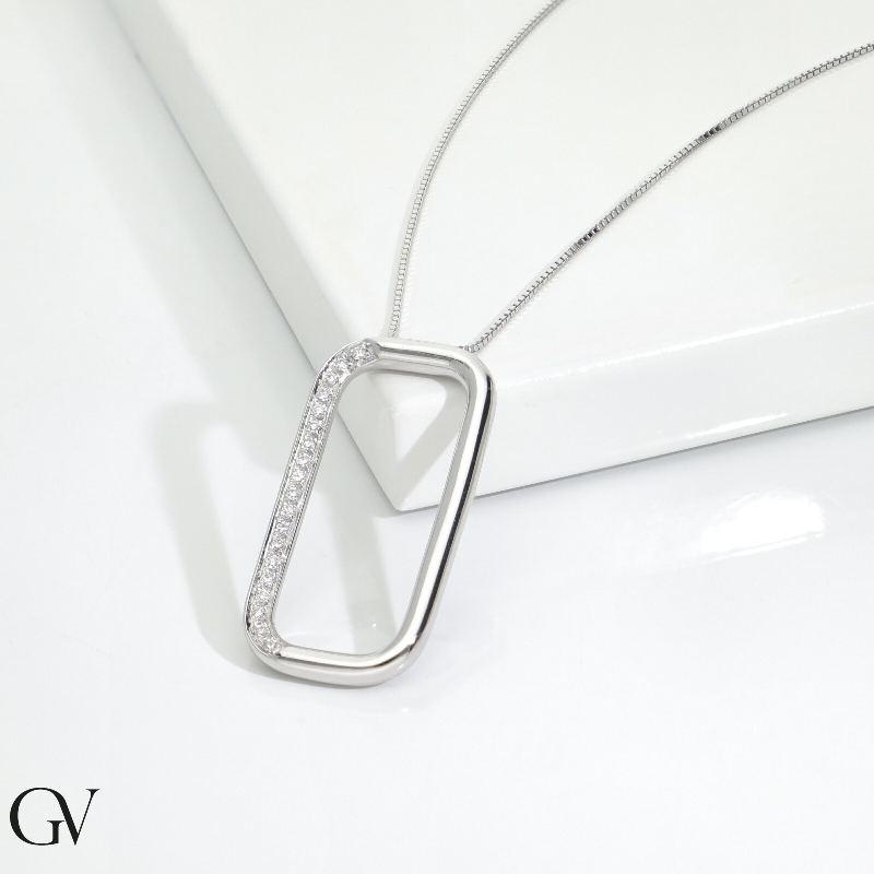 750 White Gold Diamond Necklace for Women