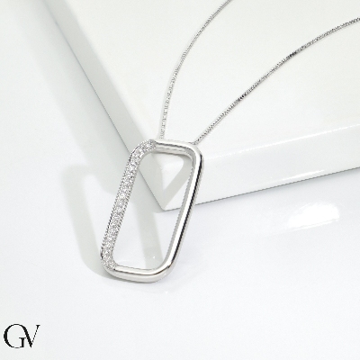 750 White Gold Diamond Necklace for Women