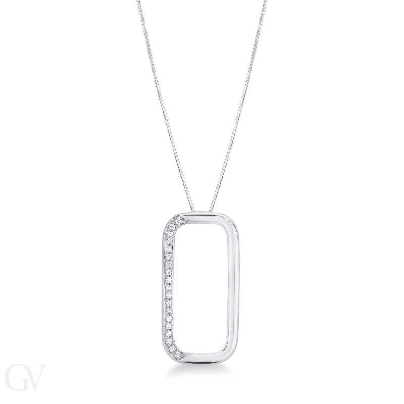 750 White Gold Diamond Necklace for Women