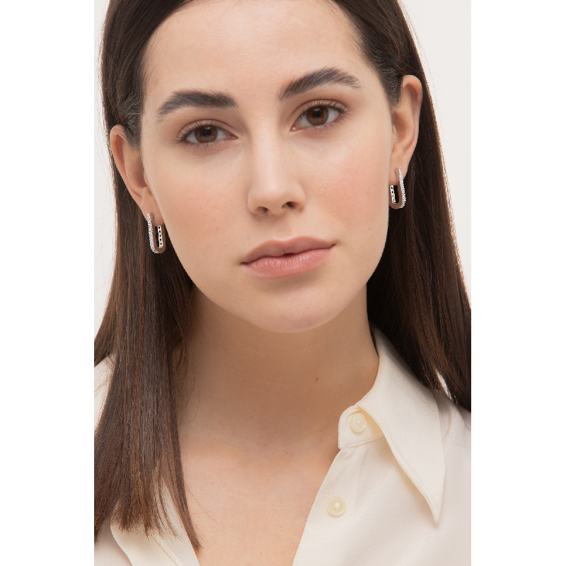 White gold and diamond earrings