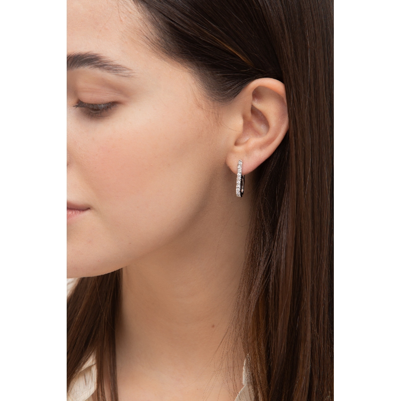 White gold and diamond earrings