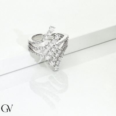 TOI ET MOI Diamond Ring 750 White Gold 