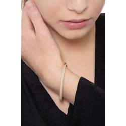 Bracciale rigido in oro rosa 18k con pavè di diamanti 2