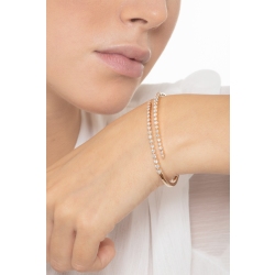 Fancy rose gold 18k semirigid bracelet with diamonds 2