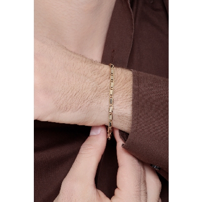 Men bracelet, 18k yellow gold