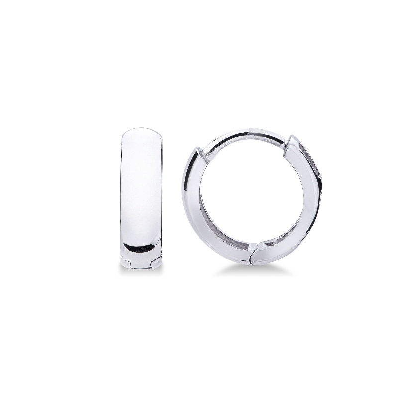 Hoops in white gold 18k, diameter mm 7