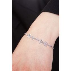 Bracciale personalizzabile in oro Bianco 18k e diamanti, ALICE 2