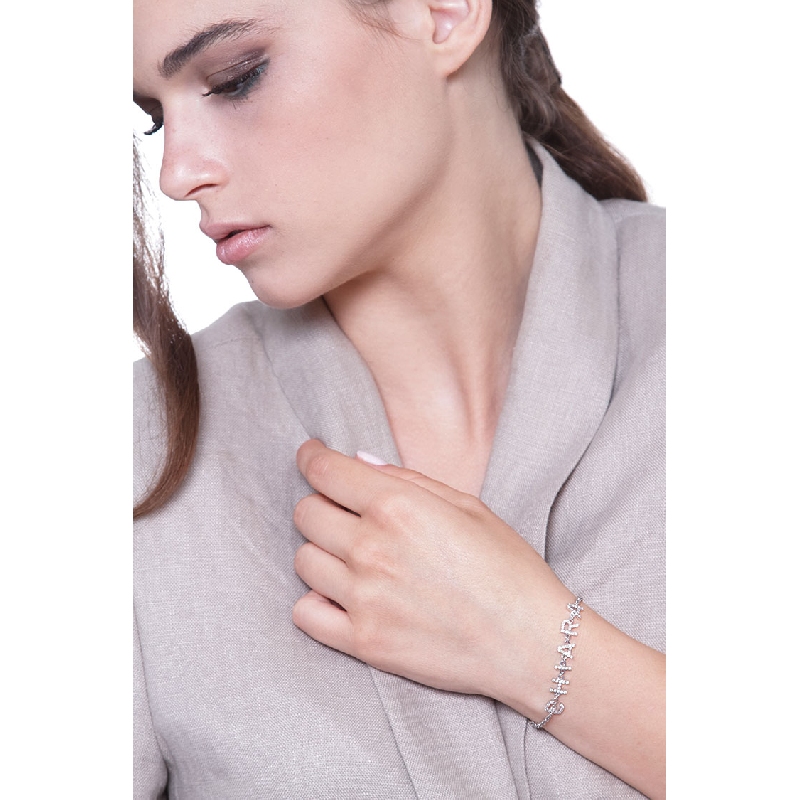 18k white gold bracelet with Chiara charm