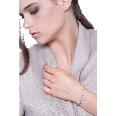 18k white gold bracelet with Chiara charm