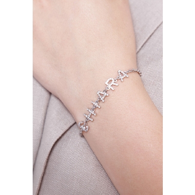 18k white gold bracelet with Chiara charm