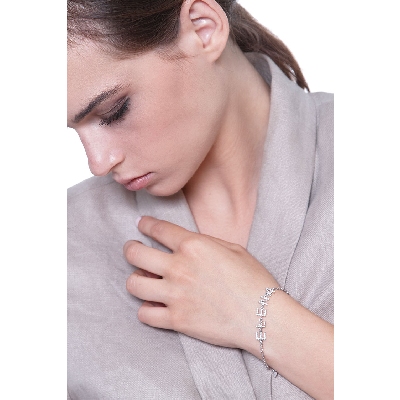 18k white gold bracelet with Elena charm 