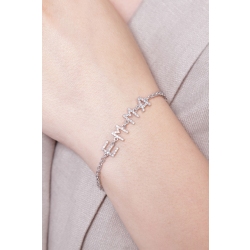 Bracciale personalizzabile in oro Bianco 18k e diamanti, EMMA 2
