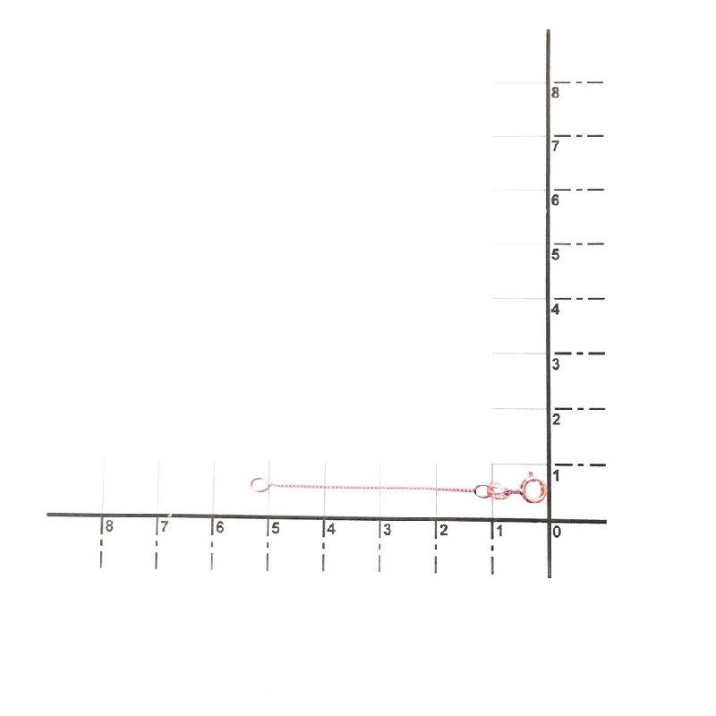 Estensione di 5 cm per collana in oro rosa 18k