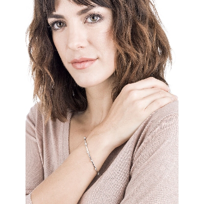 Alternate tennis bracelet in white gold 18k with diamonds