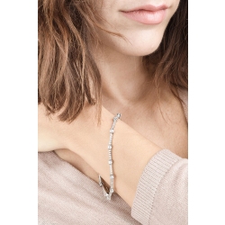 Segment bracelet in white gold 18k with diamonds 2