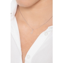 Letter J pendant with diamonds  2
