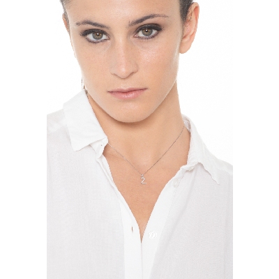 Letter Z pendant with diamonds