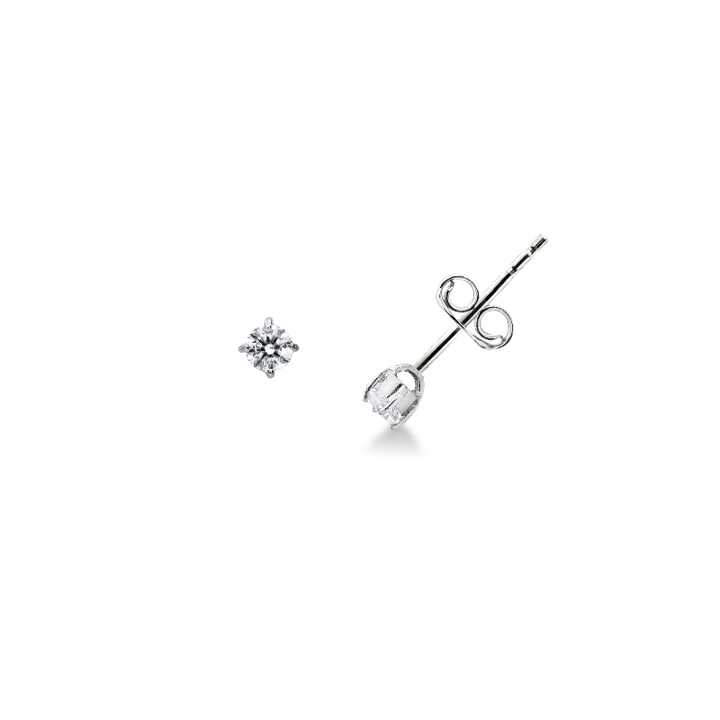 Light point earrings in 18k white gold