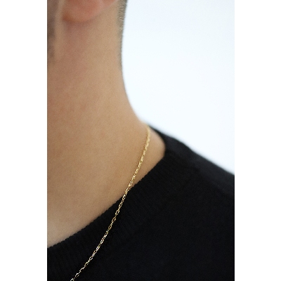 Rolò chain in 18k yellow gold, 50 cm