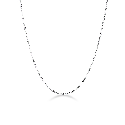 Male 18k white gold chain, 40 cm