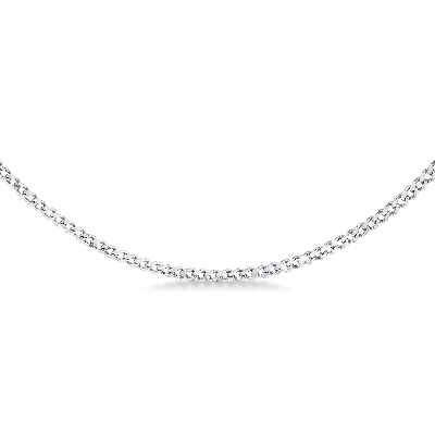Man small chain in 18k white gold