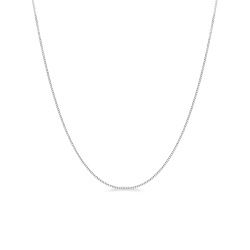 Man small chain in 18k white gold