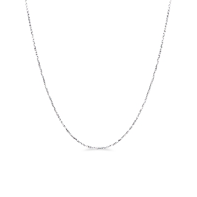 Man small chain in 18k white gold