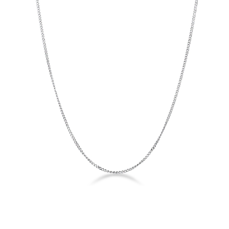 Necklace 18k White Gold with Groumette