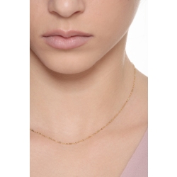 18k yellow gold chain diamond cut, 40 cm 2