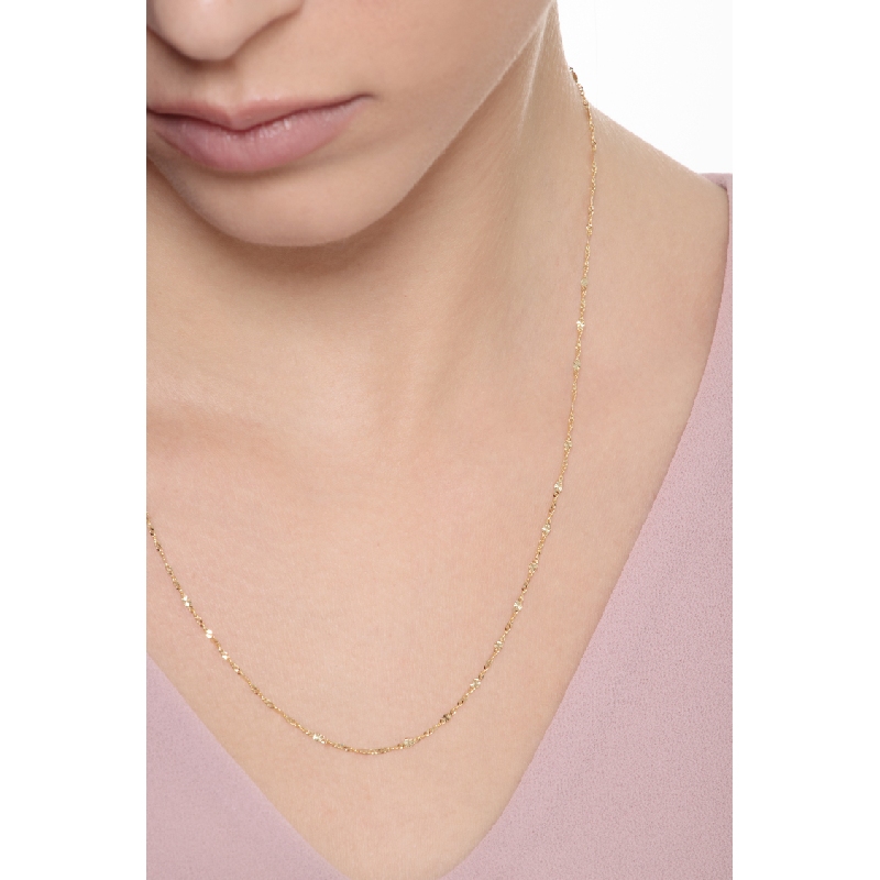 18k yellow gold chain diamond cut