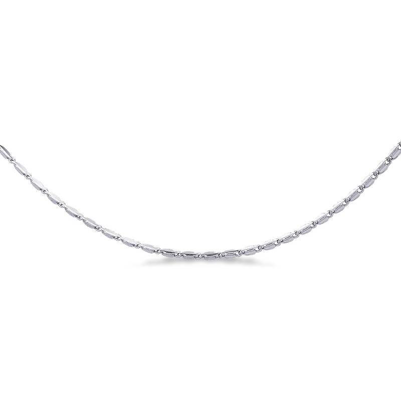 Thin Necklace 18k White Gold, cm 45